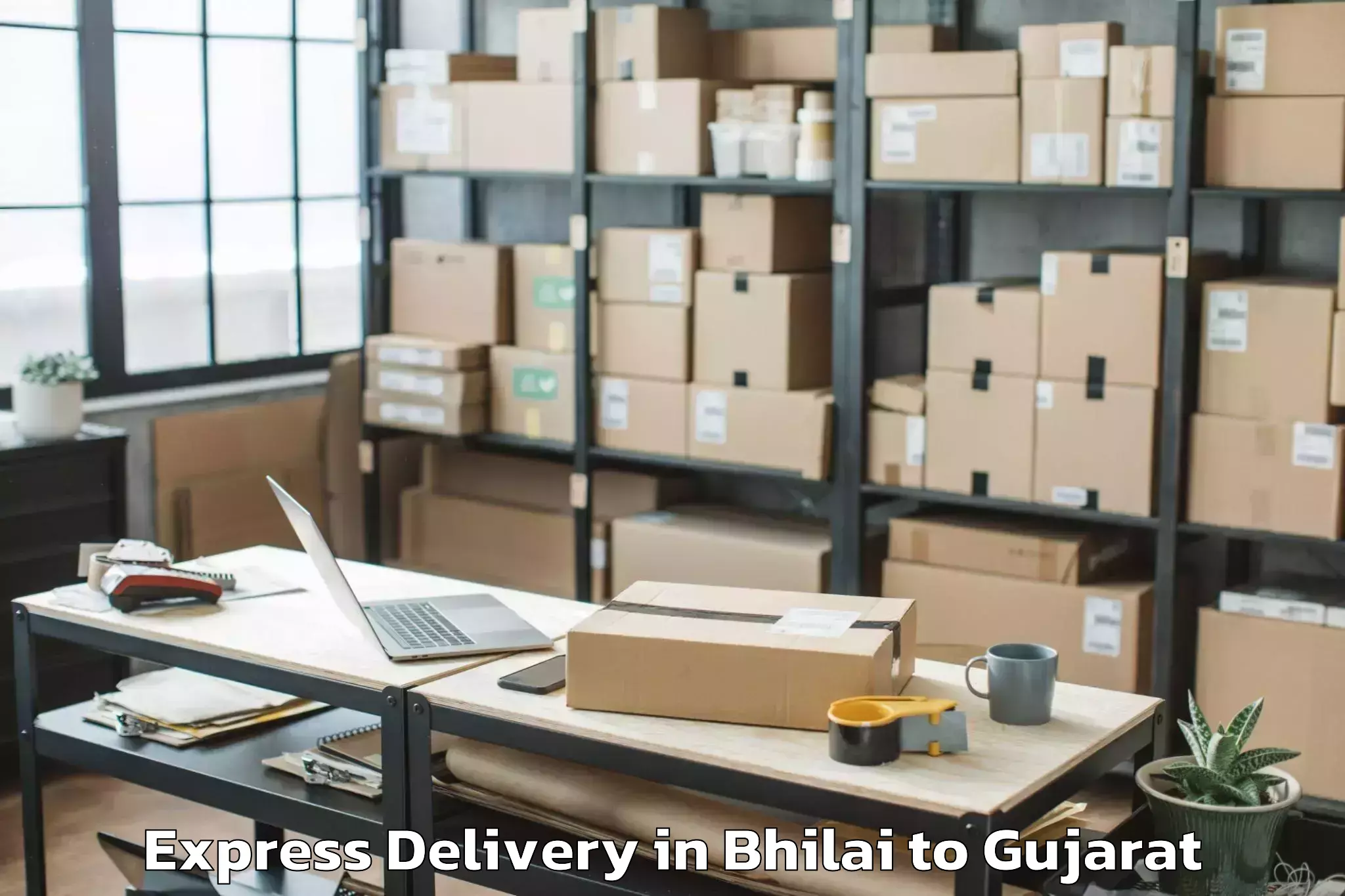 Easy Bhilai to Gussar Express Delivery Booking